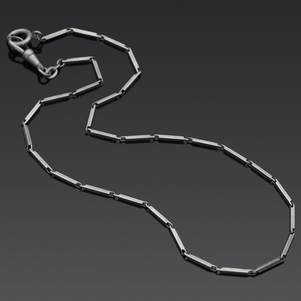 Antique Platinin Pocket Watch Chain 15 Inch Alloy Copper Nickel Zinc