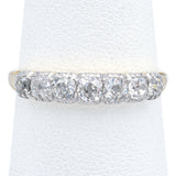 Antique 18K Yellow Gold & Platinum 0.74 TCW Diamond Band Ring Size 6.5