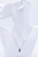 Estate Simon G 18K White Gold Sapphire & Diamond Pendant Necklace