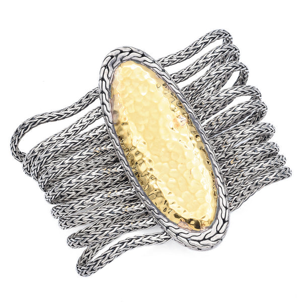John Hardy Palu Sterling Silver & 22K Yellow Gold Two-Tone Multistrand Bracelet