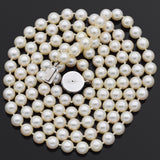 Antique 14K White Gold & Platinum Pearl & 1.02TCW Diamond Beaded Strand Necklace
