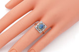 Vintage 14K Yellow Gold Opal & Diamond Cocktail Ring Size 7.5