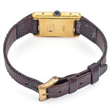 Vintage Cartier Tank Gold Plated Men's Hand Wind Wristwatch