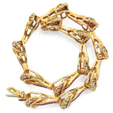 Estate 18K Yellow Gold Ruby & 2.08 TCW Diamond Tennis Bracelet + Box
