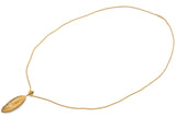 Tiffany & Co. 18K Yellow Gold Leaf Pendant Cord Necklace