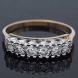 Vintage 14K Yellow Gold 0.50 TCW Diamond Band Ring Size 7.5