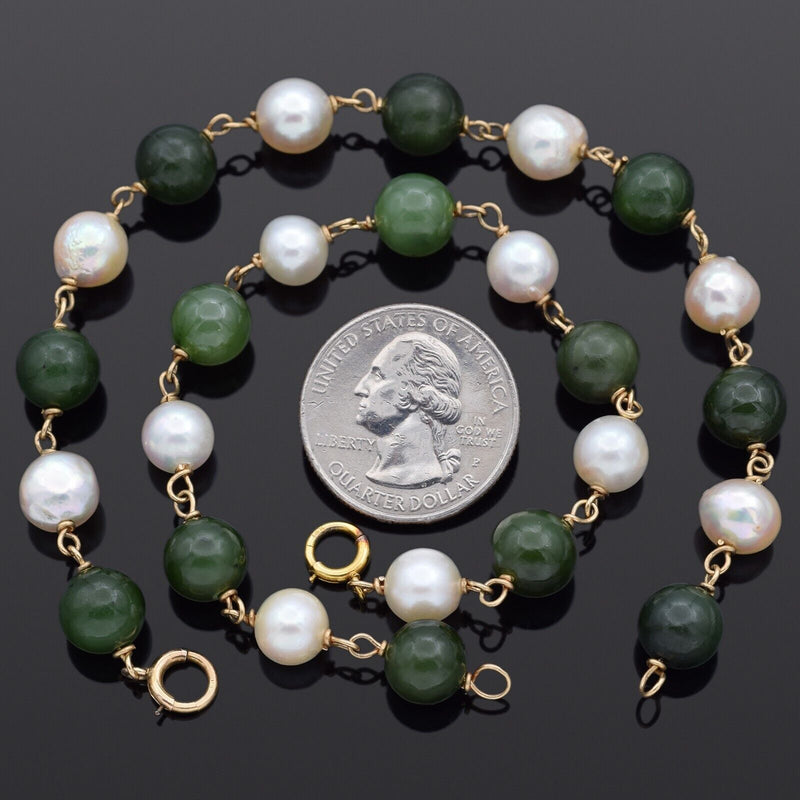 Jade and hotsell pearl bracelet