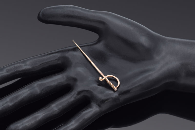 Vintage Tiffany & Co. 14K Yellow Gold Sword Toothpick Pendant
