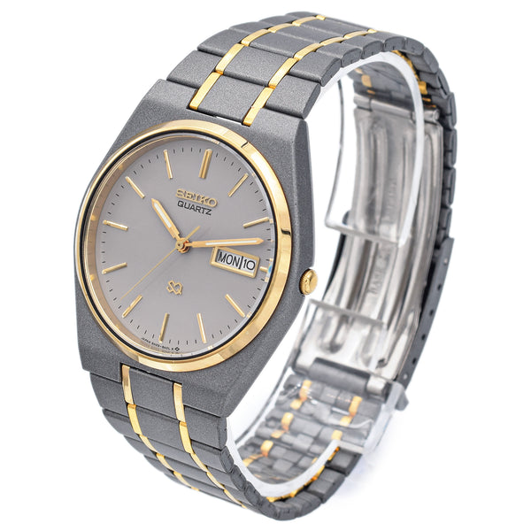 Vintage Seiko SQ 5H23-8A69 Men’s Quartz Day Date Wristwatch