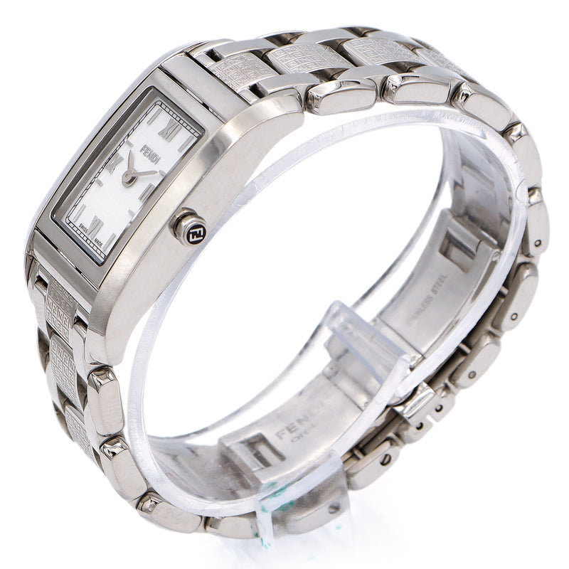 Fendi Orologi Stainless Steel White Dial Women s Quartz Watch 21 mm Blue Ribbon Rarities
