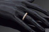 Vintage 14K Yellow Gold 1.05 TCW Diamond Semi-Eternity Band Ring Size 7