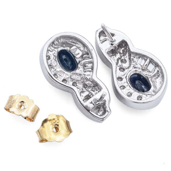 Alwand Vahan 14K White Gold Sapphire & 0.40 TCW Diamond Stud Earrings