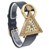 Vintage Waltham 17 Jewels Masonic Triangle Hand Wind GP Steel Men's Watch