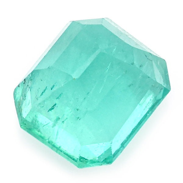 GIA Certified 1.63 Ct Octagonal Step Cut Loose Transparent Green Emerald