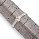 Vintage 14K White Gold 0.48 TCW Diamond Engagement Ring