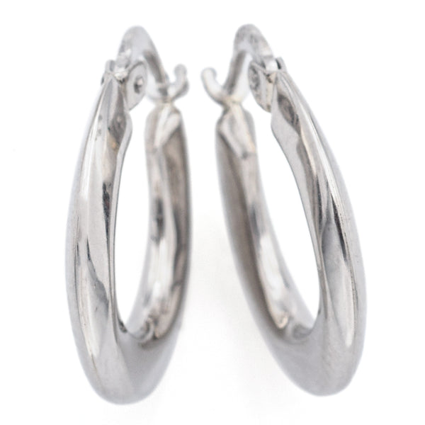 Vintage 950 Platinum Hoop Dangle Earrings 16 x 15 mm