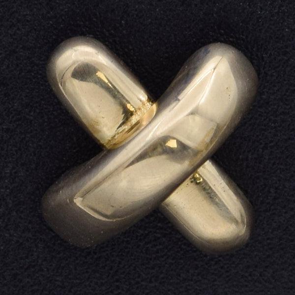 Vintage Tiffany & Co. 18K Yellow Gold X Stud Single Earring