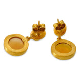 Vintage Yossi Harari 24k Yellow Gold Citrine Drop Earrings