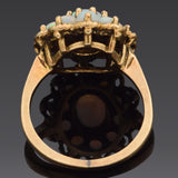 Vintage 14K Yellow Gold Opal Cocktail Ring Size 4