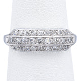 Antique Art Deco Platinum 0.32 TCW Diamond Band Ring Size 4.5