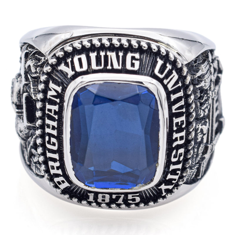 Vintage 10K Gold Spinel Brigham Young University 1969 Class Ring Size 8.5