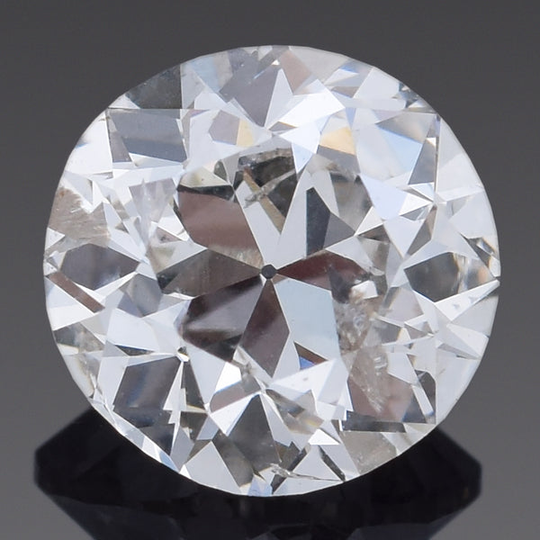 GIA 1.17Ct Circular Brilliant L Faint Brown I2 Old Euro Diamond 6.54-6.69x4.07mm