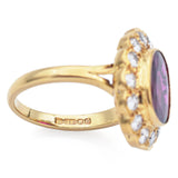 Vintage 18K Yellow Gold 1.62Ct Rubellite & 1.20 TCW Diamond Cocktail Ring Size 6