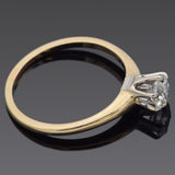 Vintage 14K Yellow Gold 0.54 Carat Round Diamond Solitaire Band Ring Size 6.75