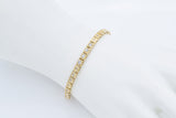 Vintage 14K Yellow Gold 0.77 TCW Round Cut Diamond Tennis Bracelet 3.8 mm
