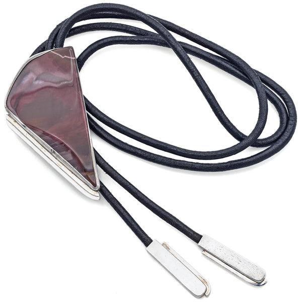Vintage Erickson Sterling Silver Red Agate Bolo Tie