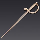 Vintage Tiffany & Co. 14K Yellow Gold Sword Toothpick Pendant