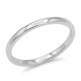 Vintage Platinum Thin Plain Wedding Ring