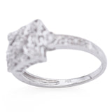 Vintage 14K White Gold 0.20 TCW Diamond Filigree Band Ring Size 6