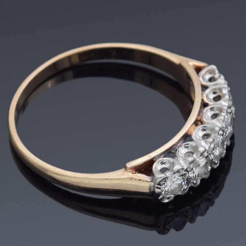 Vintage 14K Yellow Gold 0.50 TCW Diamond Band Ring Size 7.5