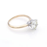 GIA Certified 14K Yellow Gold 2.25 Carats Round Brilliant Diamond Band Ring VVS2
