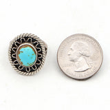 Vintage Native American Navajo Sterling Silver Turquoise Ring Size 5.25