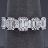 Estate 14K White Gold 0.83 TCW Diamond Ring Size 6.5