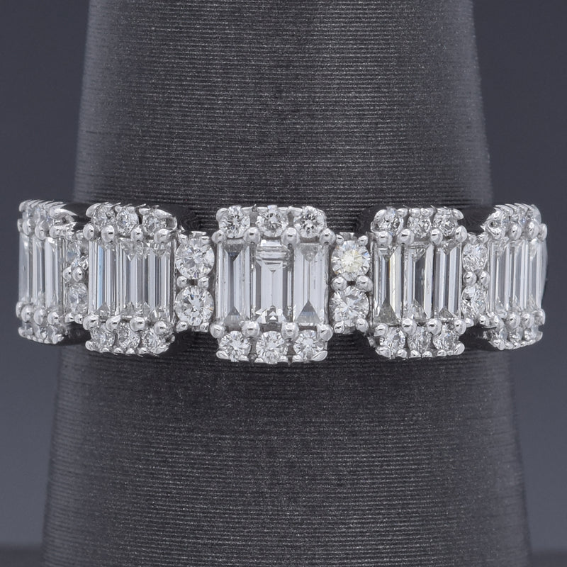 Estate 14K White Gold 0.83 TCW Diamond Ring Size 6.5