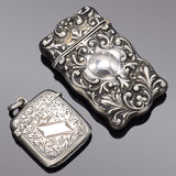 Lot of 2 Antique Sterling Silver Match Cases 32.6 Grams
