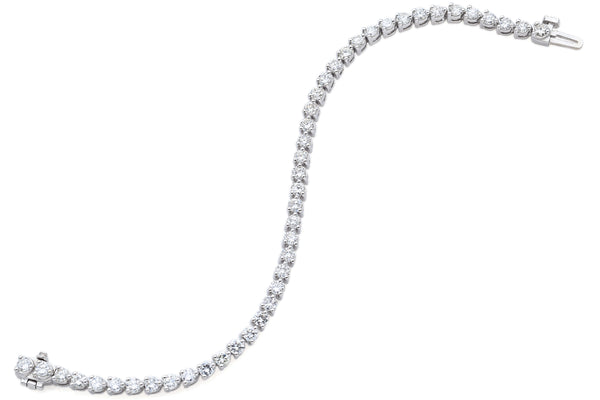 Estate 18K White Gold 3.52 TCW Diamond Tennis Bracelet