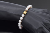 Tiffany & Co. 18K Yellow Gold X Signature Akoya Pearl Beaded Strand Bracelet