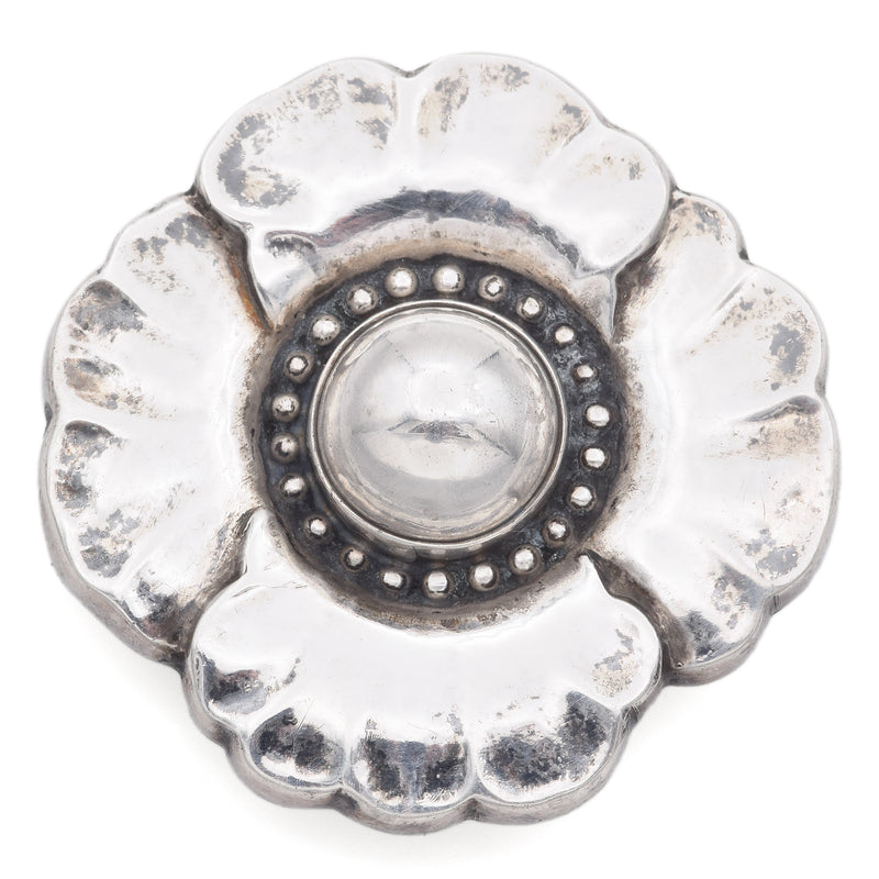 Georg Jensen Sterling Silver Dogwood Flower Brooch Pin #189 – Blue 