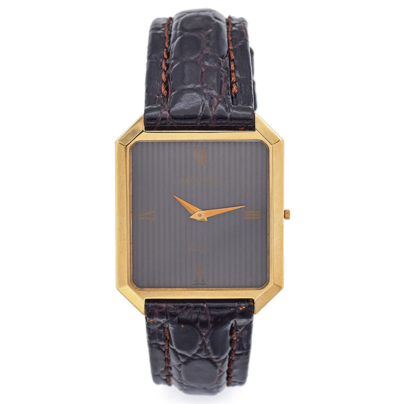 Vintage Jean Lassale 18K Yellow Gold Quartz Men's Watch