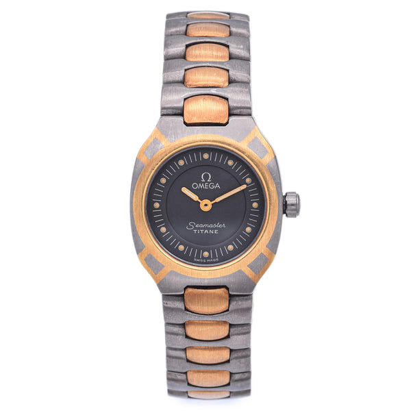 Omega Seamaster Titane Titanium / 18K Yellow Gold Quartz Women's Watch