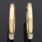 Tiffany & Co. 18K Yellow Gold 21.5 x 3.0 mm Square Cushion Hoop Earrings + Pouch