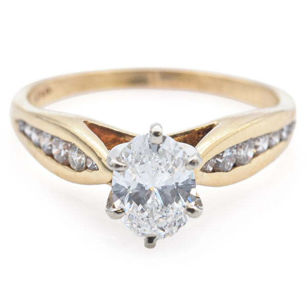 Estate 1.03 TCW Diamond 14K Yellow Gold Band Ring Size 6.25