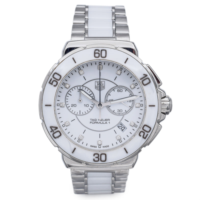 TAG Heuer Formula 1 CAH1211 Diamond Chronograph Quartz Ceramic Unisex Watch 41 mm