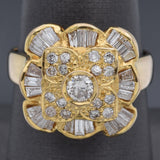 Estate 14K Yellow Gold 3.35 TCW Diamond Earrings & Ring Set