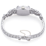 Antique Hamilton Platinum 3.70 TCW Diamond Women's Hand Wind Bracelet Watch
