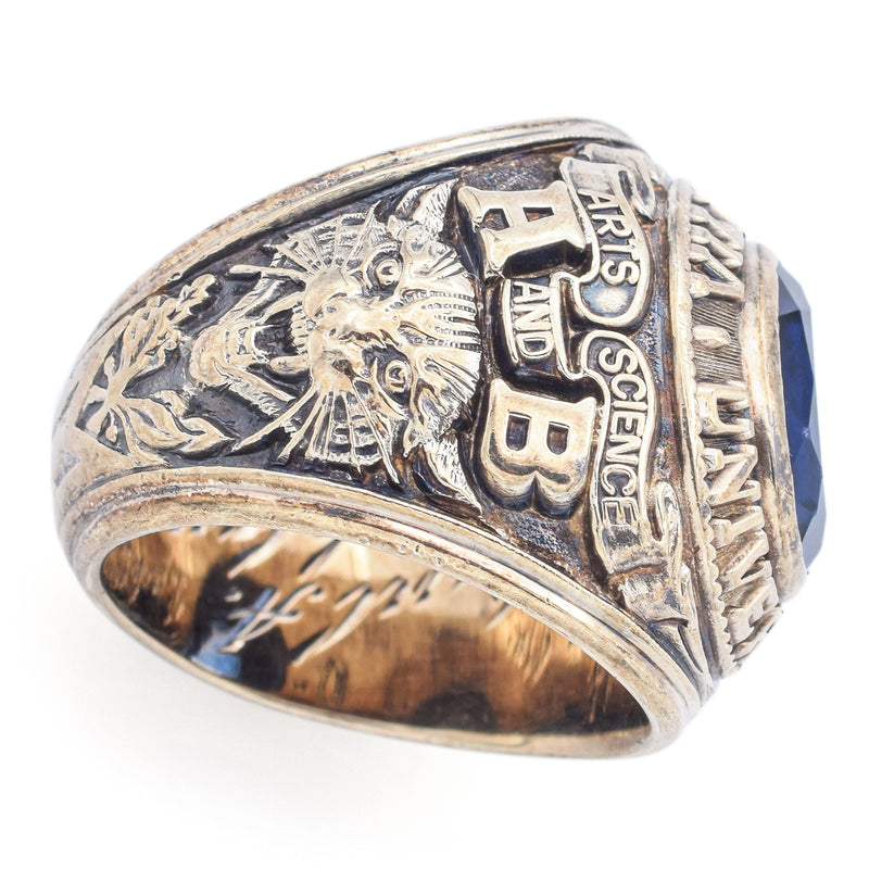 Dieges & Clust 10K Yellow Gold Sapphire Villanova University 1959 Class Ring